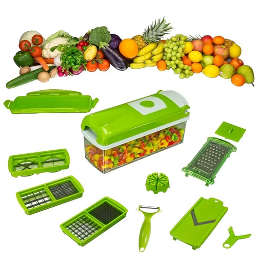 12 In 1 Nicer Dicer Plus Vegetable Slicer Chopper |  Efficiently chops and slices vegetables for versatile cooking prep.